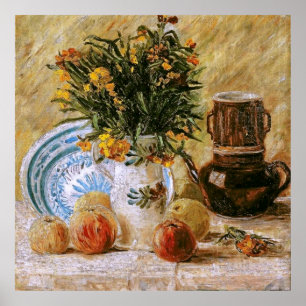 Blume Coffeepot und Frucht Van Gogh Kunstkunst Poster
