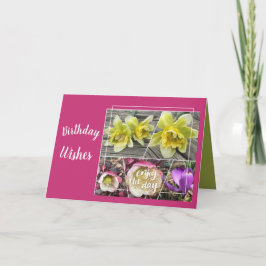 BLUME COLLAGE GEBURTSTAG GREETING KARTE