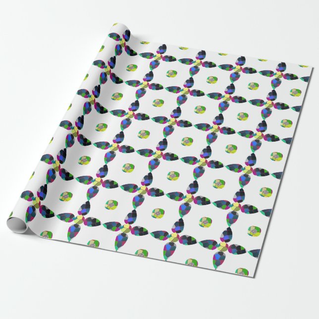 Blume Color Art Illustration Geschenkpapier (Ungerollt)
