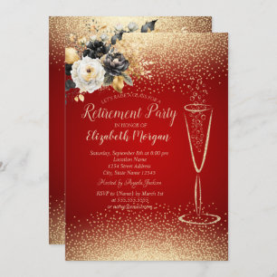 Blume Confetti Weinglas Rote Rente Einladung