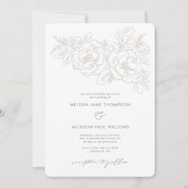 Blume Corner Elegantes Hochzeitsdesign Einladung