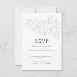 Blume Corner Elegantes Hochzeitsdesign UAWG RSVP Karte