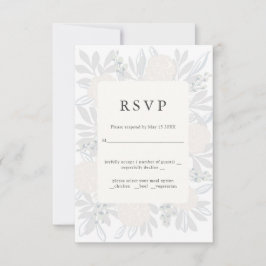 Blume Corner Elegantes Hochzeitsdesign UAWG RSVP Karte