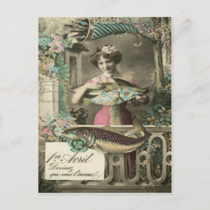 Blume Cornucopia Poisson d'avril Postkarte