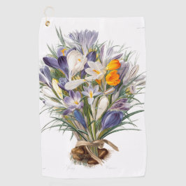Blume Crocus Spring Botanische Blumenpracht Golfhandtuch