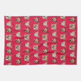 Blume Crown Chihuahuas Geschirrtuch