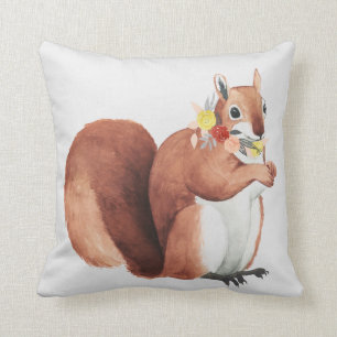 Blume Crown Forester Eichhörnchen Kissen