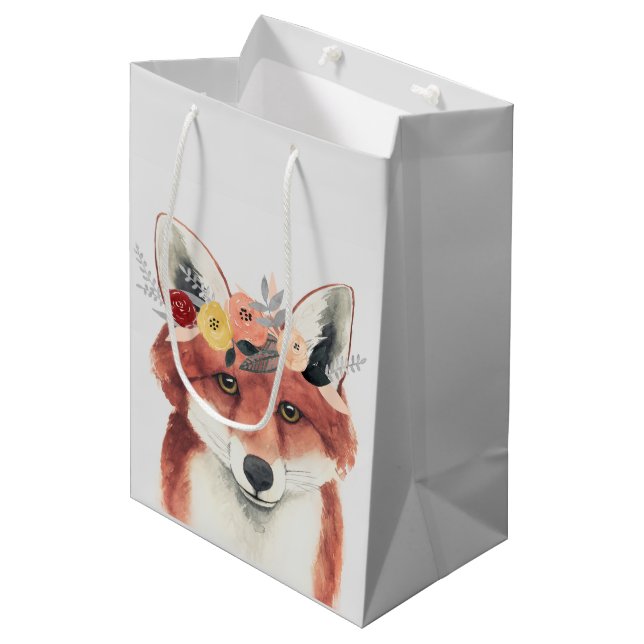 Blume Crown Forester Fox Mittlere Geschenktüte (Vorderseite Schrägansicht)