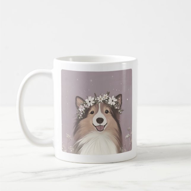 Blume Crown Sheltie Tasse (Links)
