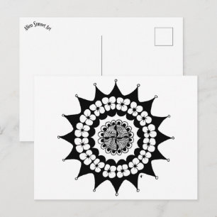 Blume Crown Zen Mandala Postkarte