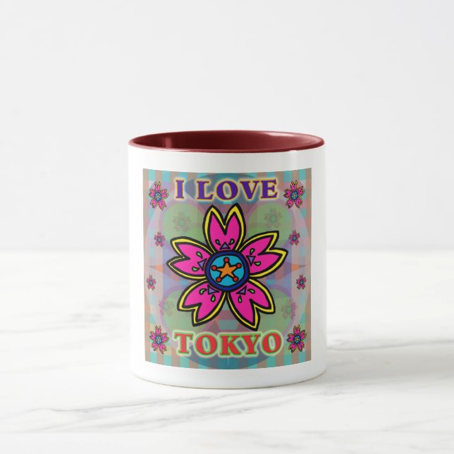Blume-Cup "I LIEBE TOKYO" Tasse (Zentrum)