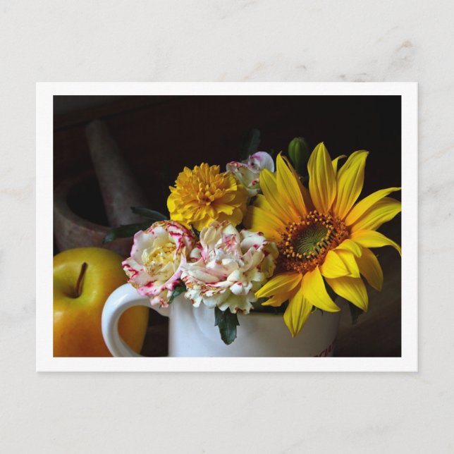 Blume Cup Still Life Postcard Postkarte (Vorderseite)