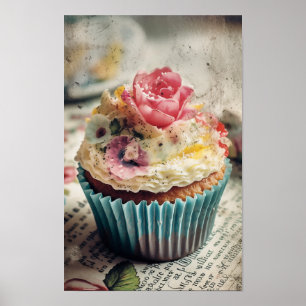Blume Cupcake Poster