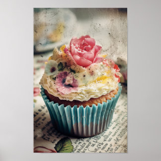 Blume Cupcake Poster
