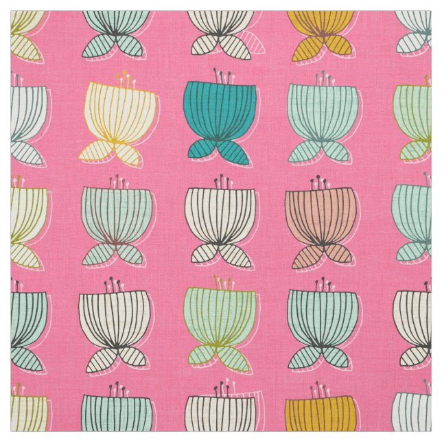 Blume Cups pink Stoff (Muster)