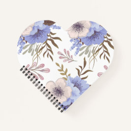 Blume Custom Heart Shapal Spiral Notizbuch