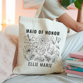 Blume Custom Trauzeugin Bag für Brautparty Tragetasche