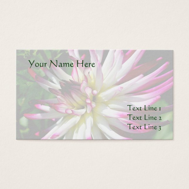 Blume Dahlia Business Card (Vorderseite)