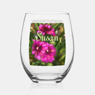 Blume Dahlia Weinglas Ohne Stiel