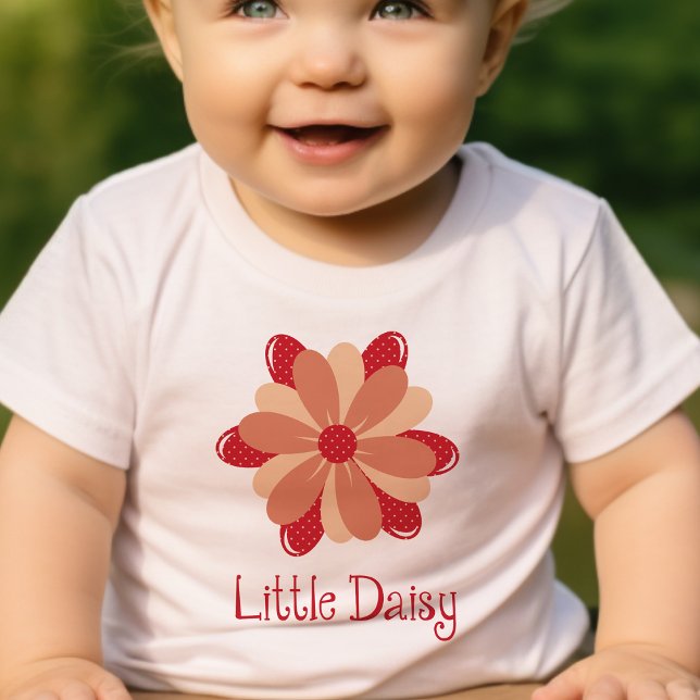 Blume daisy niedlich wenig rot baby t-shirt (Von Creator hochgeladen)