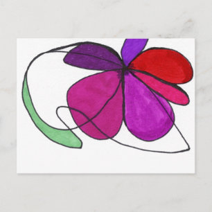"Blume Dance" Abstrakte Postkarte