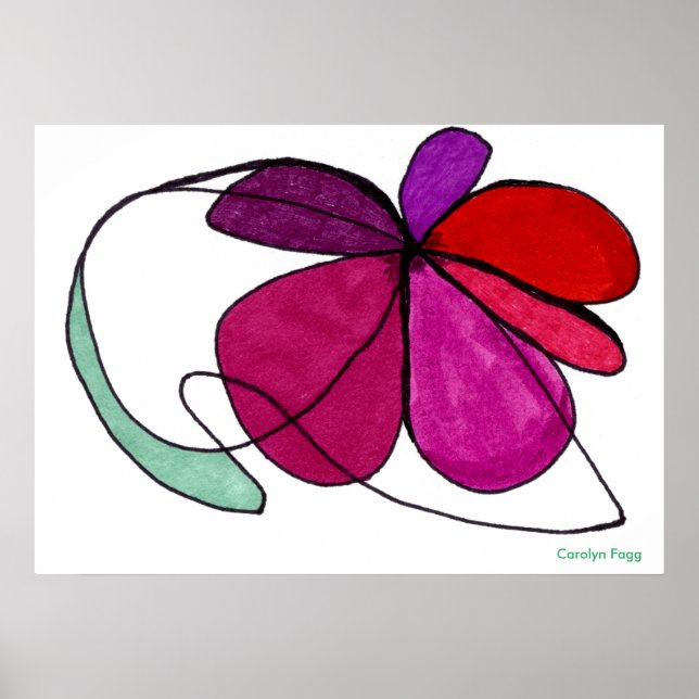 "Blume Dance" Design von Carolyn Fagg Poster (Vorne)
