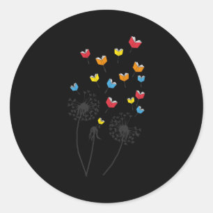 Blume Dandelion Books Liebe Librarian lesen Runder Aufkleber