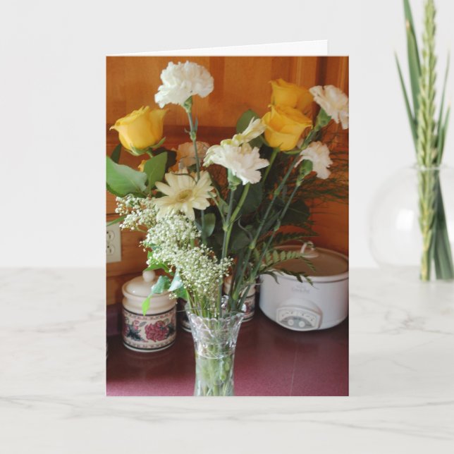 Blume danken Ihnen zu kardieren Dankeskarte (Vorderseite)