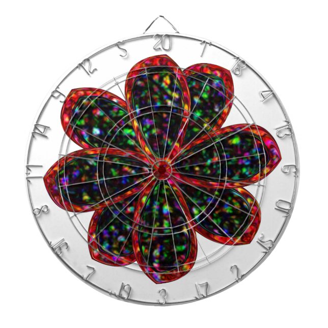 Blume Dart Board mit schwarzem Glitzer Dartscheibe (vorne)