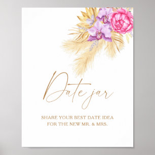 Blume - datiert Nachtgedanken. Date Jar Bridgame Poster