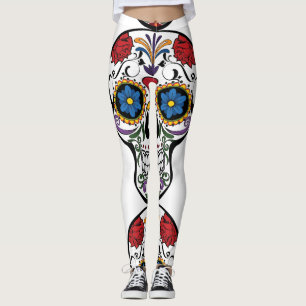 Blume Decorated Human Skull Art Thunder_Cove Leggings