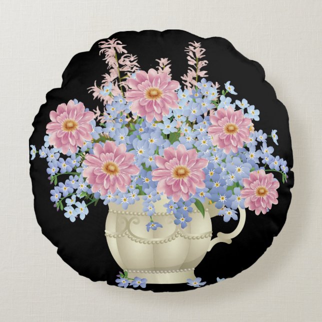 Blume dekorieren werfen Kissen (Vorderseite)