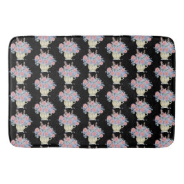 Blume dekorieren werfen Kissen Badematte