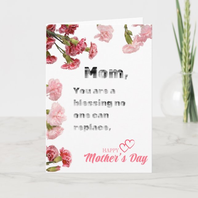 Blume Dekorierte Mama ist eine Segen-Urlaubskarte Karte (Vorderseite)