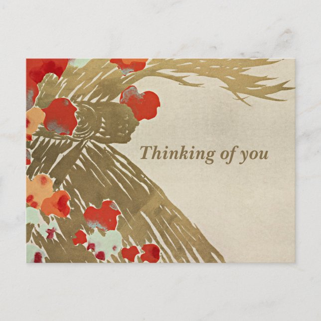 Blume, denken Sie an Sie Postkarte (Vorderseite)