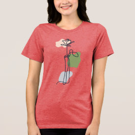 Blume der abstrakten Rose Tri-Blend Shirt
