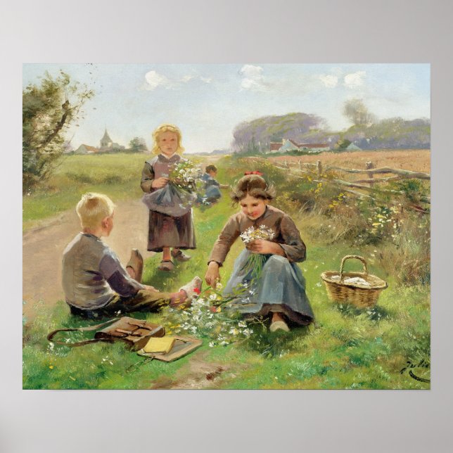 Blume der Ansammlung (Öl auf Leinwand) Poster (Vorne)