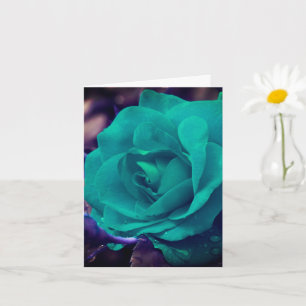 Blume der Aqua-Rose Karte