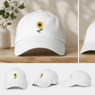 Blume der bestickten Sonnenblume Bestickte Baseballkappe