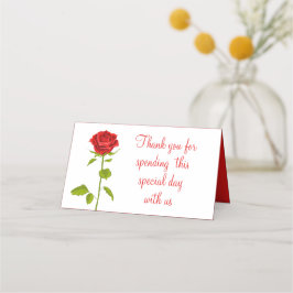 Blume der Blumenzwiebeln Dankeschön Botanische Rot Platzkarte