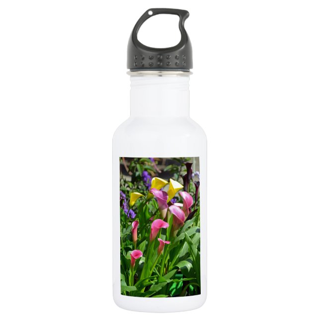 Blume der Calla Lilie Edelstahlflasche (Vorderseite)