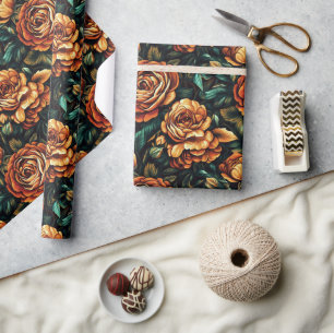 Blume der coolen Rose Naturschutzpapier Geschenkpapier