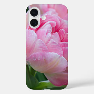 Blume der Doppeltulpen mit Taubentropfen iPhone 16 Hülle