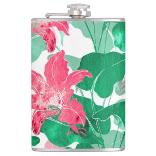 Blume der farbenfrohen Natur Blätter Muster Flachmann