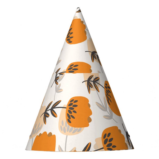 Blume der Folkkunst skandinavischer Stil Partyhütchen (Vorderseite)