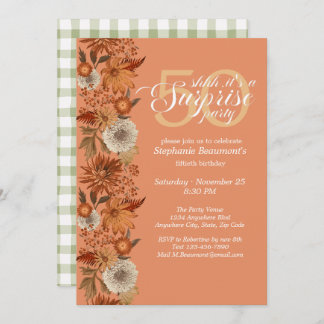 Blume der Frau im Herbst 50. Geburtstag Einladung