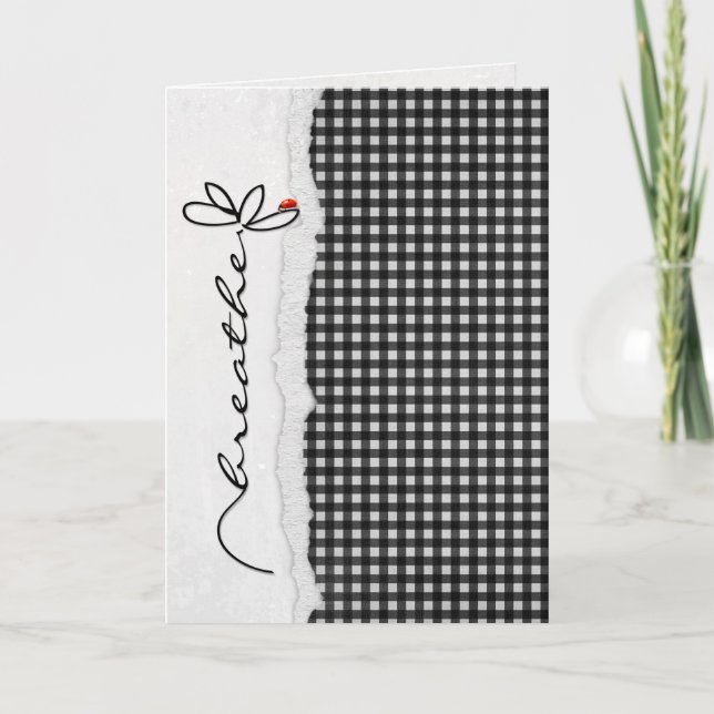 Blume der Freundschaft mit dem Ladybug Karte (Vorderseite)