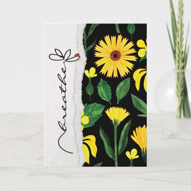 Blume der Freundschaft mit dem Ladybug Karte (Vorderseite)