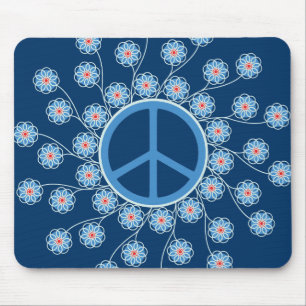 Blume der Friedenssymbole Mousepad