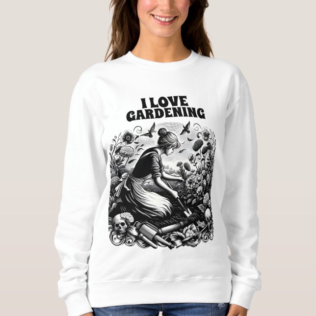 Blume der Garden Lady Sweatshirt (Vorderseite)